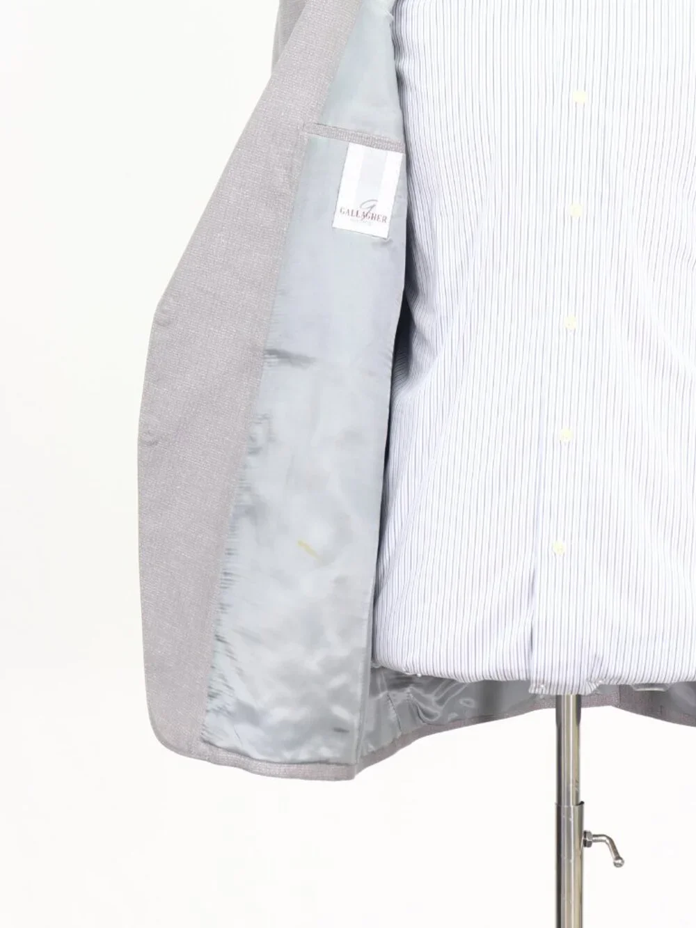 Vintage 1990s 46R Gray Blazer Sport Coat Jacket 2-Button Solid W891